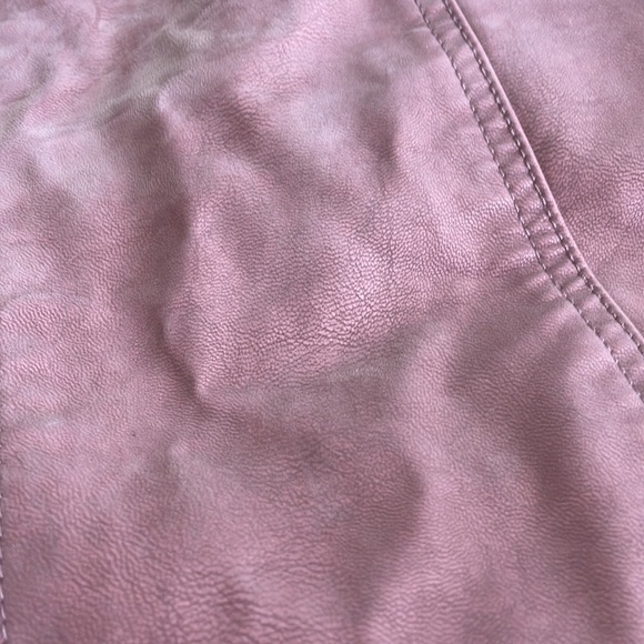 Free People Pink Faux Leather Mini Skirt - Picture 10 of 11